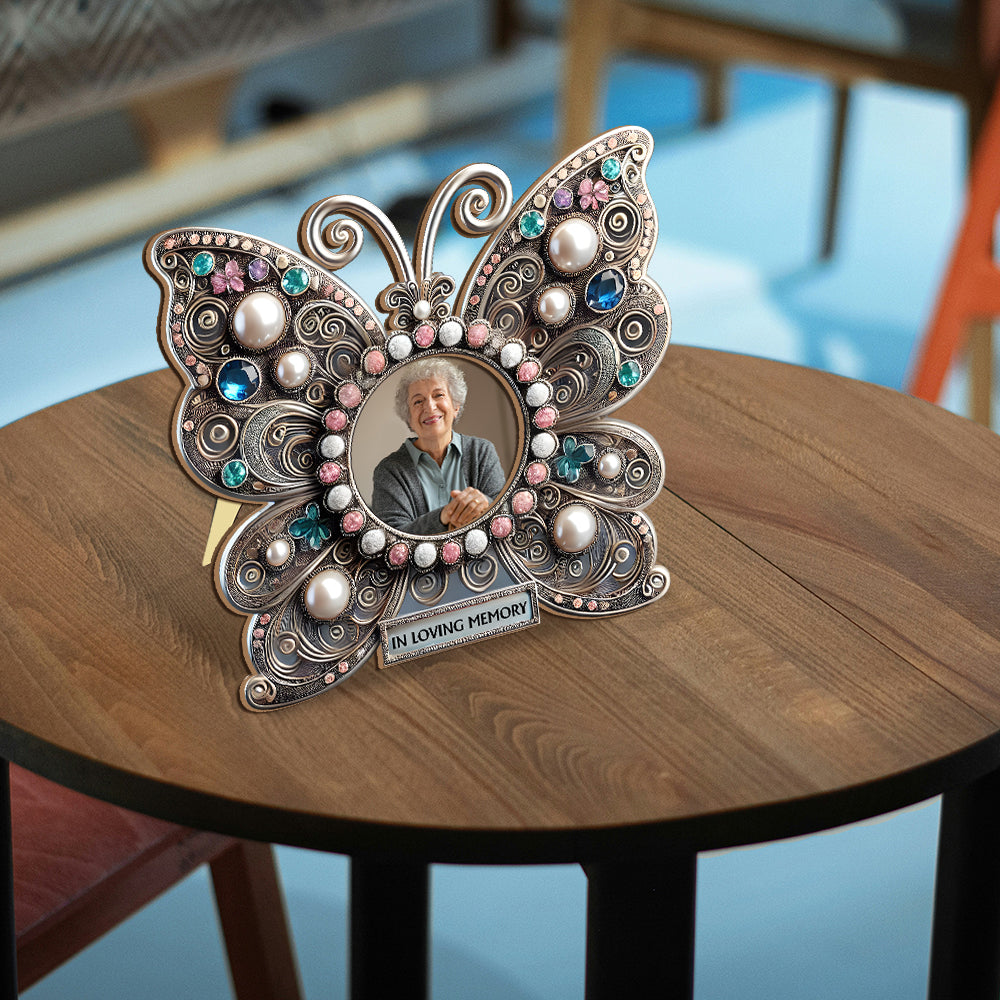 In Loving Memory - Personalized Memorial Cut Shape Photo Frame