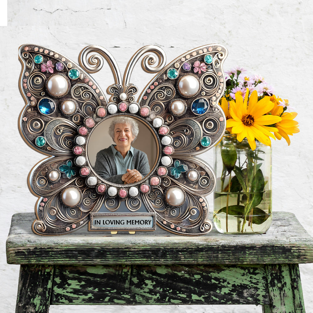 In Loving Memory - Personalized Memorial Cut Shape Photo Frame