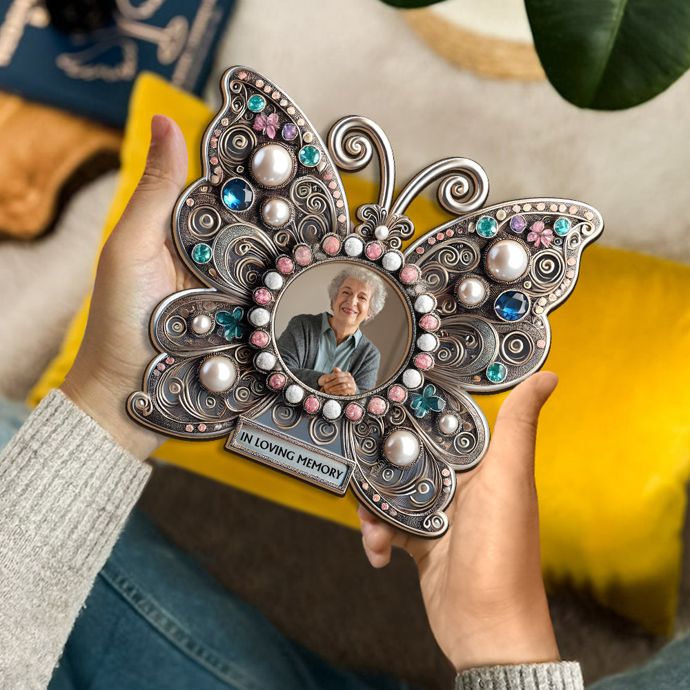 In Loving Memory - Personalized Memorial Cut Shape Photo Frame