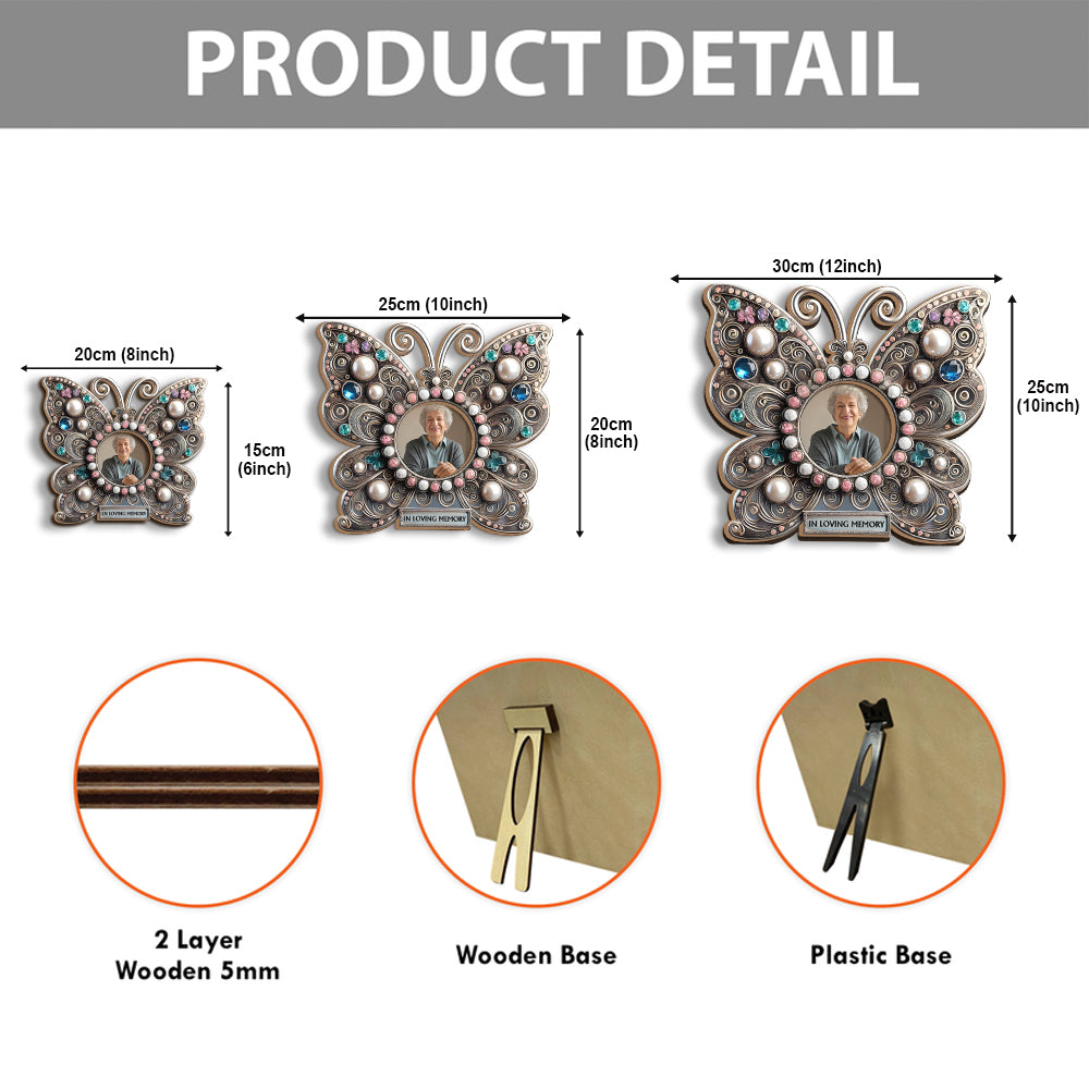In Loving Memory - Personalized Memorial Cut Shape Photo Frame