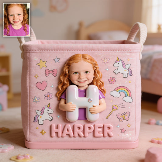 Any Photo, Any Theme - Personalized Kid Rectangle Storage Basket