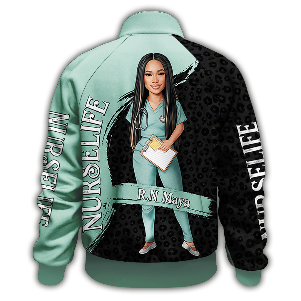 Veste zippée personnalisée pour infirmière - À partir de n'importe quelle photo