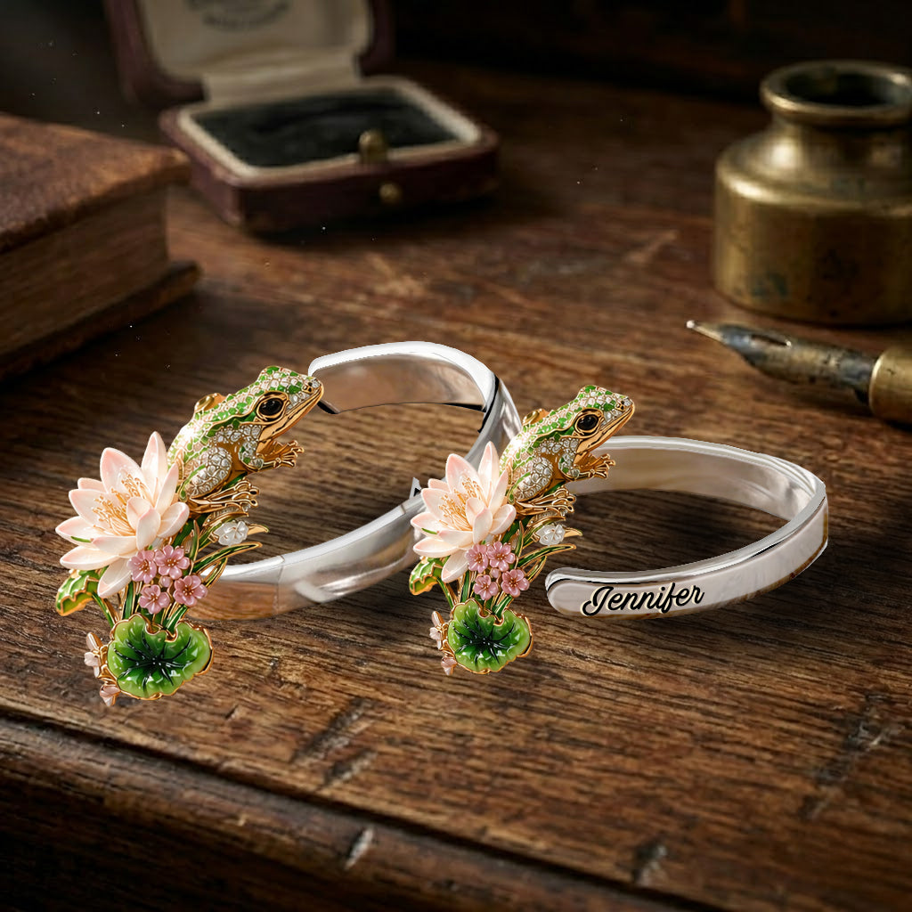 Liebe Frosch - Personalisierbarer verstellbarer Ring in Froschform