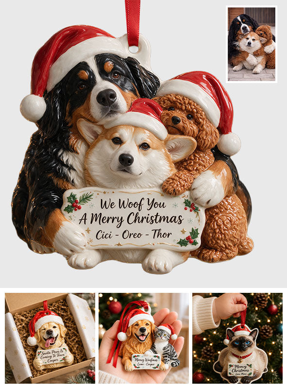 Kleines Weihnachten - Personalisierte Premium 3D Hundedekoration