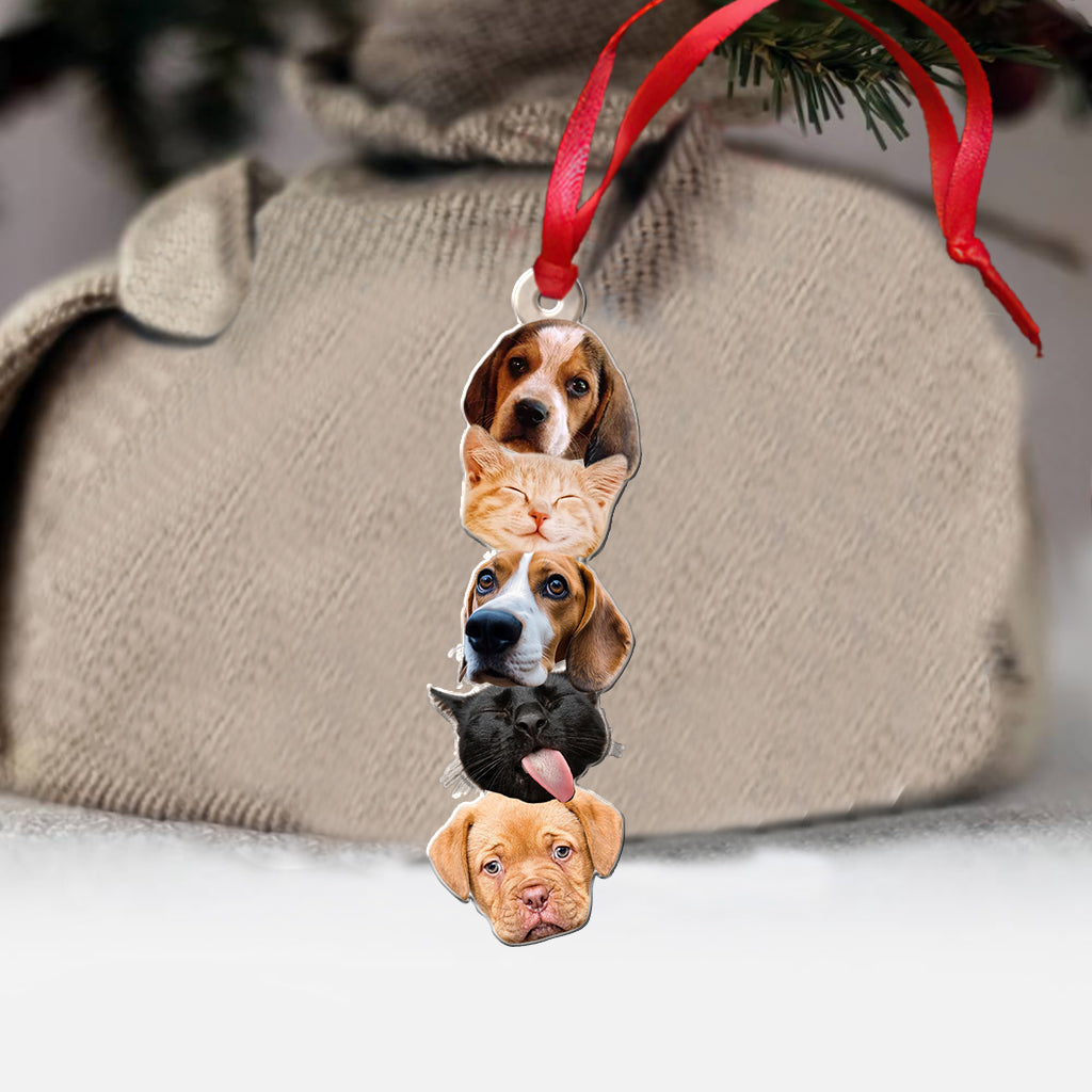 Fröhliche Haustierweihnachten – Personalisierter Hunde-Anhänger