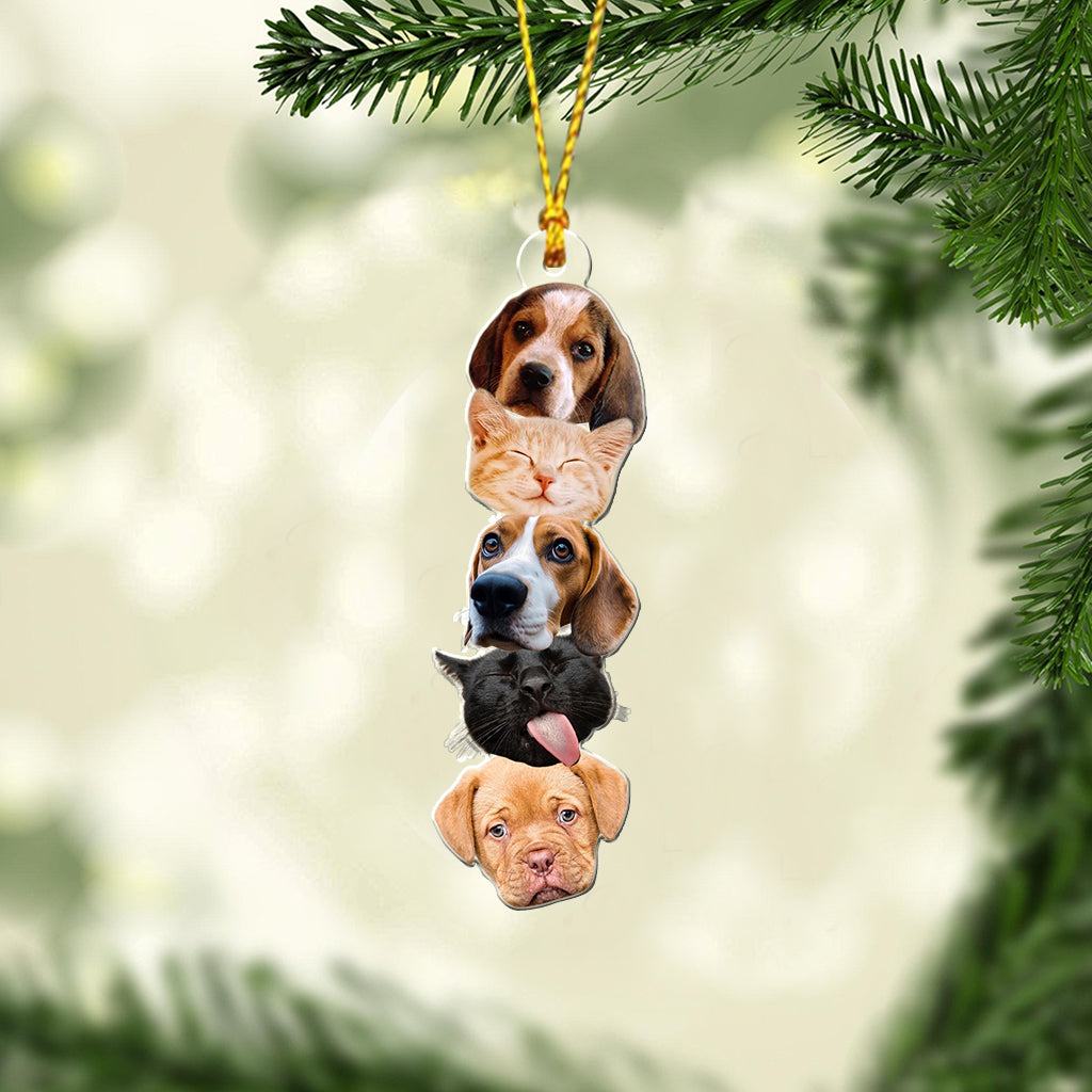 Fröhliche Haustierweihnachten – Personalisierter Hunde-Anhänger