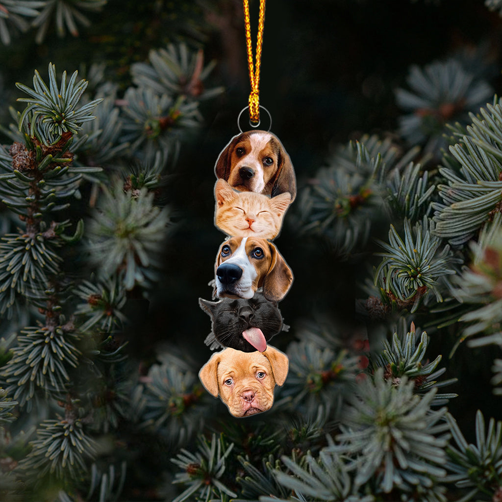 Fröhliche Haustierweihnachten – Personalisierter Hunde-Anhänger