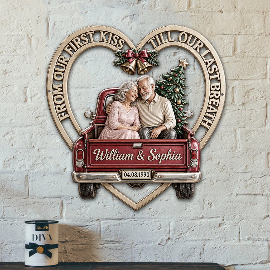 I Love You - Personalized Couple 3D Printed Cut Metal Sign