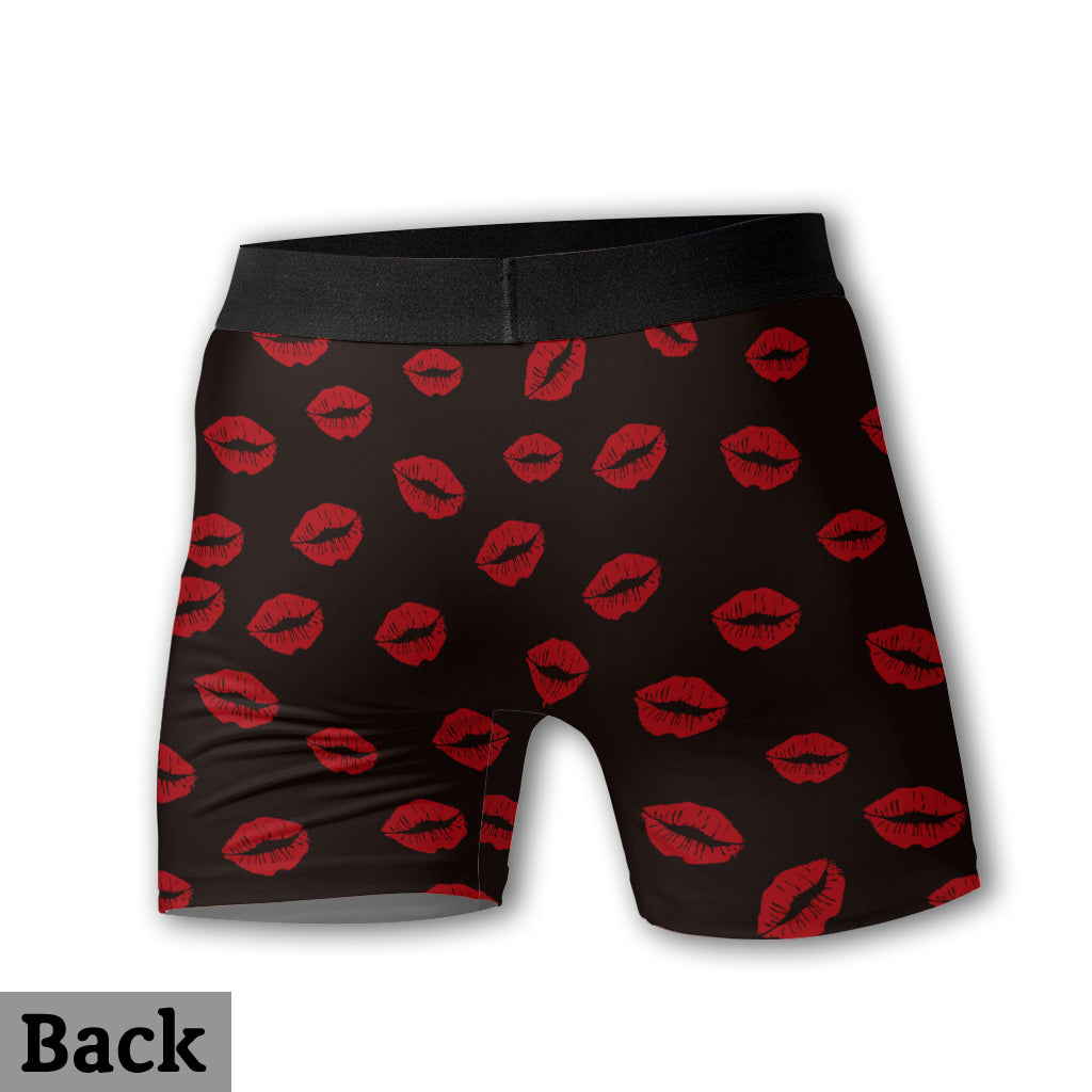 Funny Caricature, Valentine's Day Gift for Boyfriend Husband - Personalized Couple Men’s Boxer Briefs