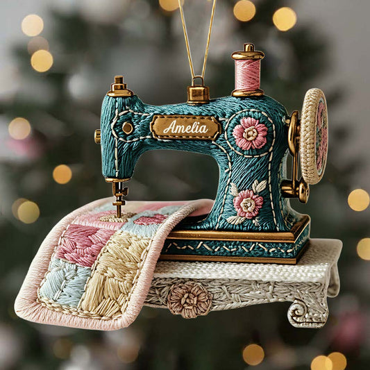 Vintage-Nähmaschine – personalisierter Nähschmuck