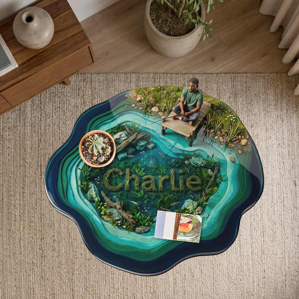 Love Fishing - Personalized Fishing Table Custom Shape