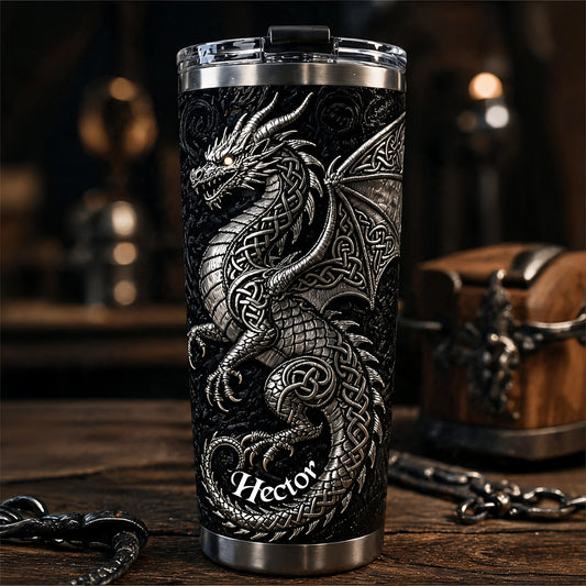 Keltischer Knotendrache - Personalisierter Drachenbecher