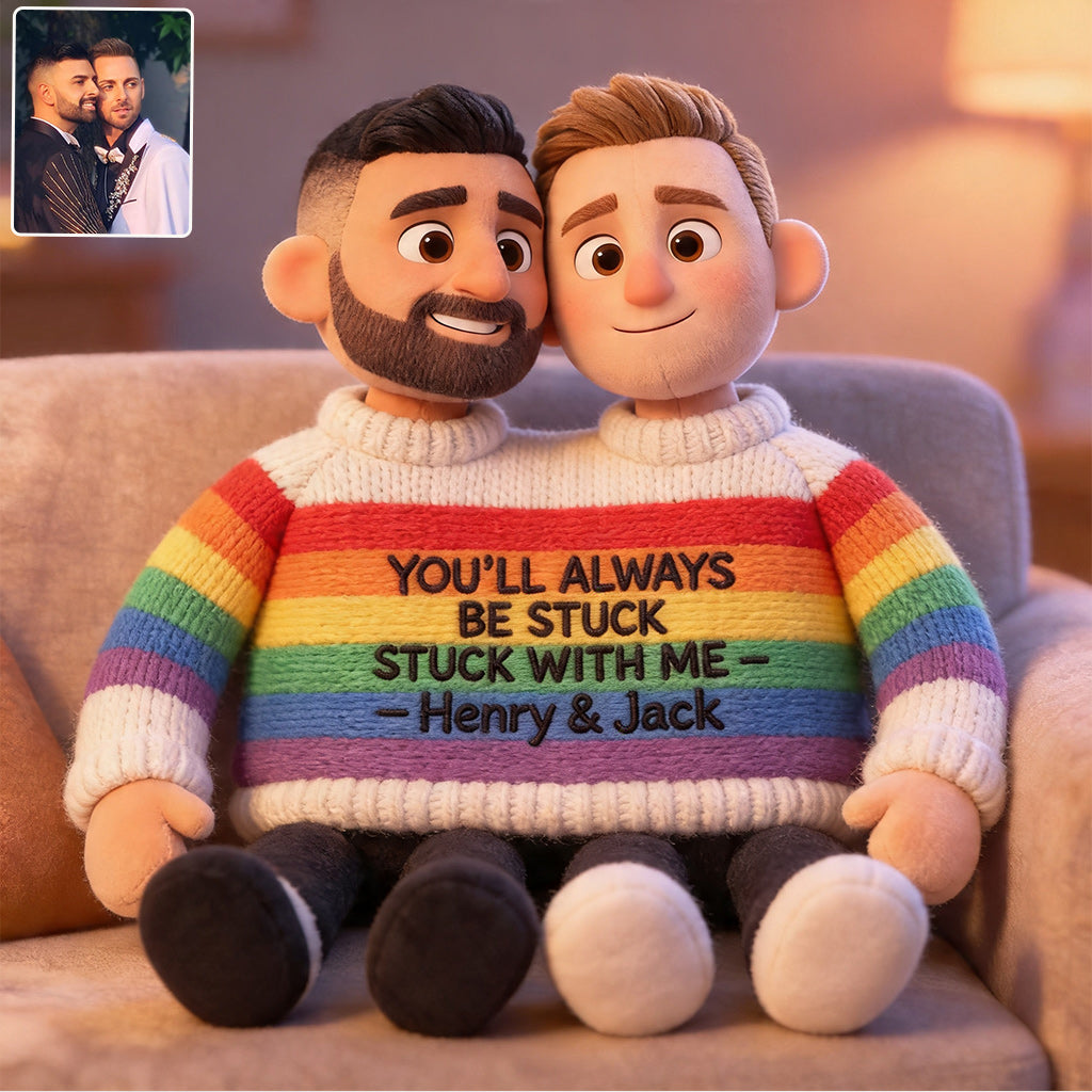 Personalisierte LGBT Unterstützung Premium Kunstfell Kissen