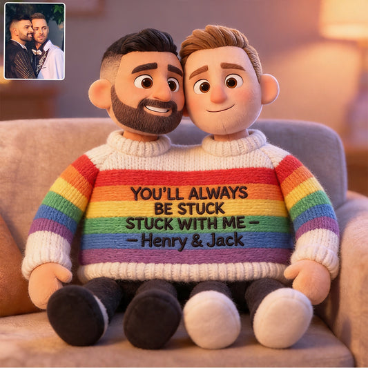 Personalisierte LGBT Unterstützung Premium Kunstfell Kissen