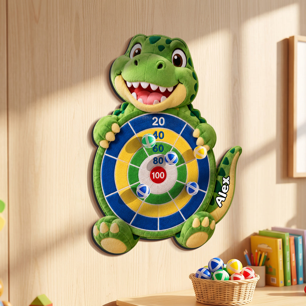 Bereit, Zielen, Kichern! - Personalisierter Kinder Sticky Ball Dartboard Set