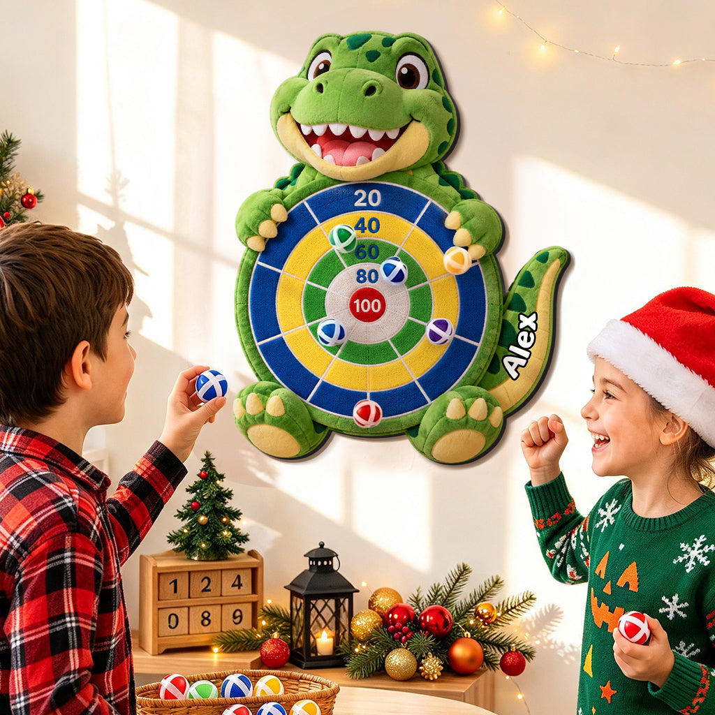 Bereit, Zielen, Kichern! - Personalisierter Kinder Sticky Ball Dartboard Set