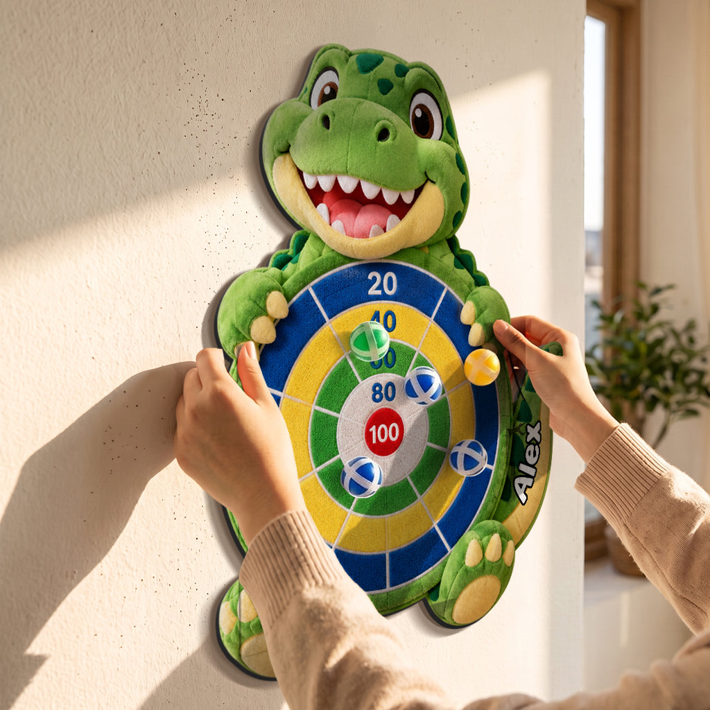Bereit, Zielen, Kichern! - Personalisierter Kinder Sticky Ball Dartboard Set