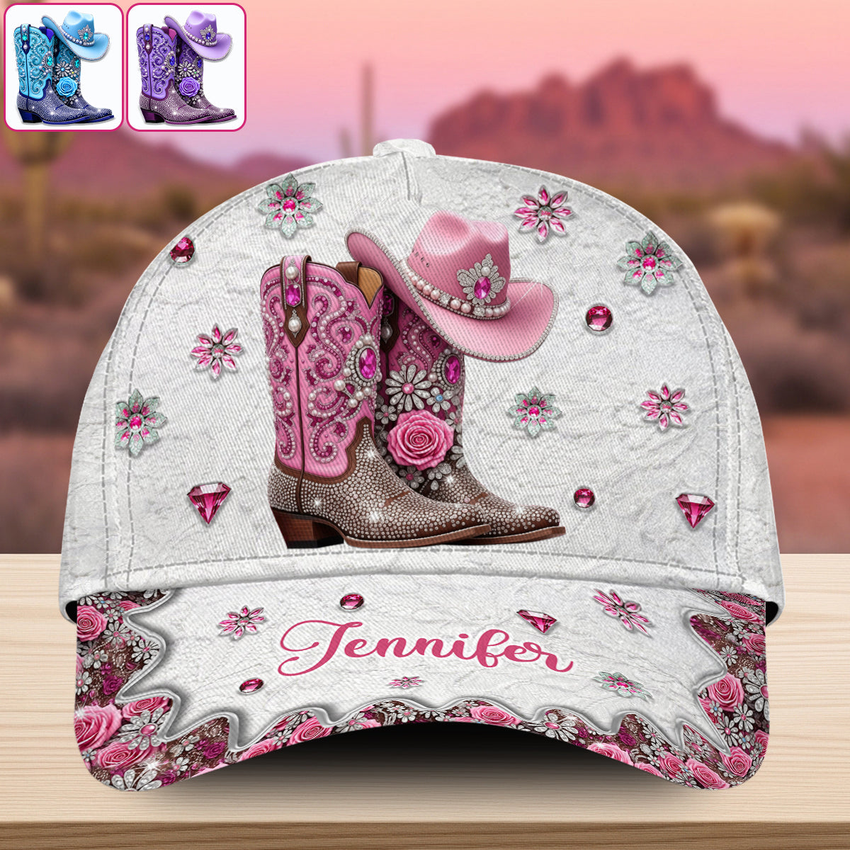 Bottes de cowgirl - Casquette de cowgirl classique personnalisée
