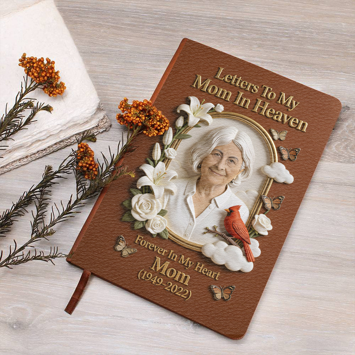 Memorial Gift For Lost Of Loved Ones - Personalized Memorial Leather Journal