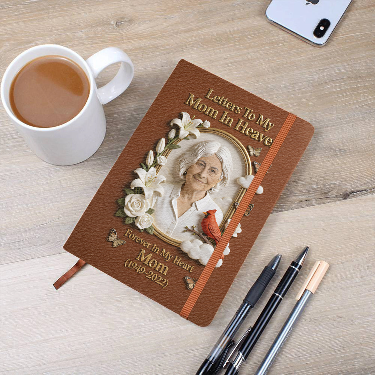 Memorial Gift For Lost Of Loved Ones - Personalized Memorial Leather Journal