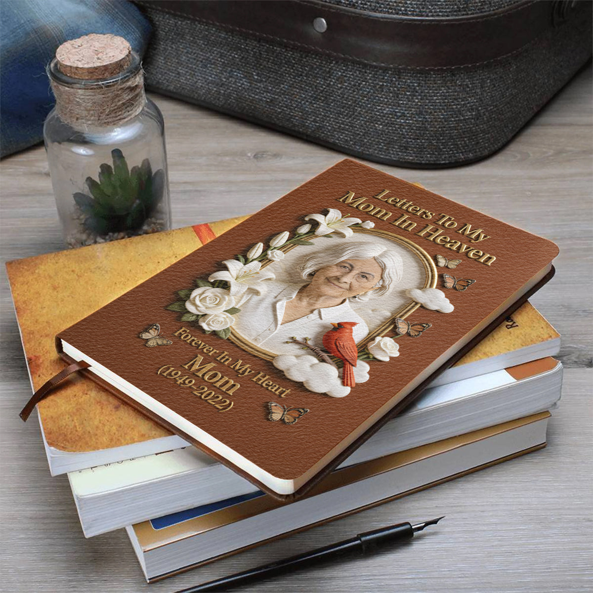 Memorial Gift For Lost Of Loved Ones - Personalized Memorial Leather Journal