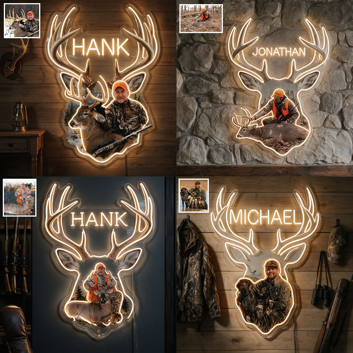 Custom From Any Photo - Personalized Hunting Neon LED Light Sign