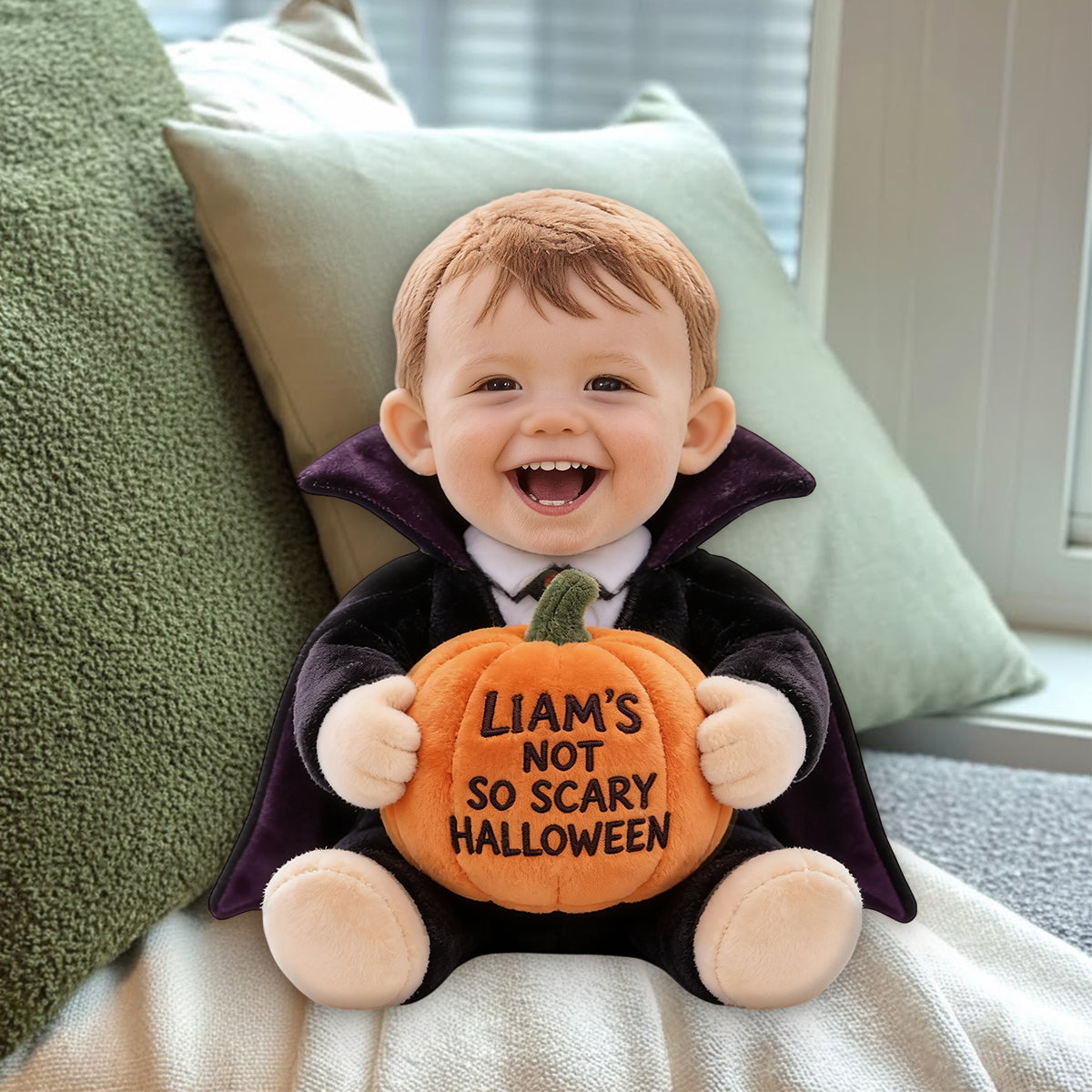 Kids Halloween Cosplay - Personalized Kid Premium Faux Fur Pillow