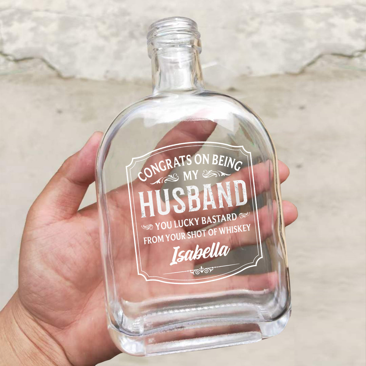 Cheers To My Amazing Husband - Personalized Couple Wine Bottle