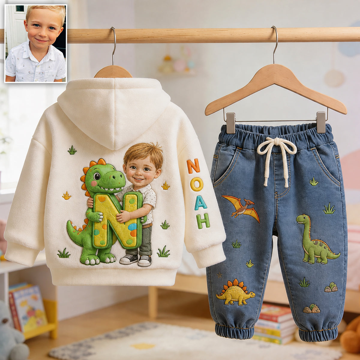 Hoodie & Jogging Enfant Personnalisé - Thème Alphabet Photo