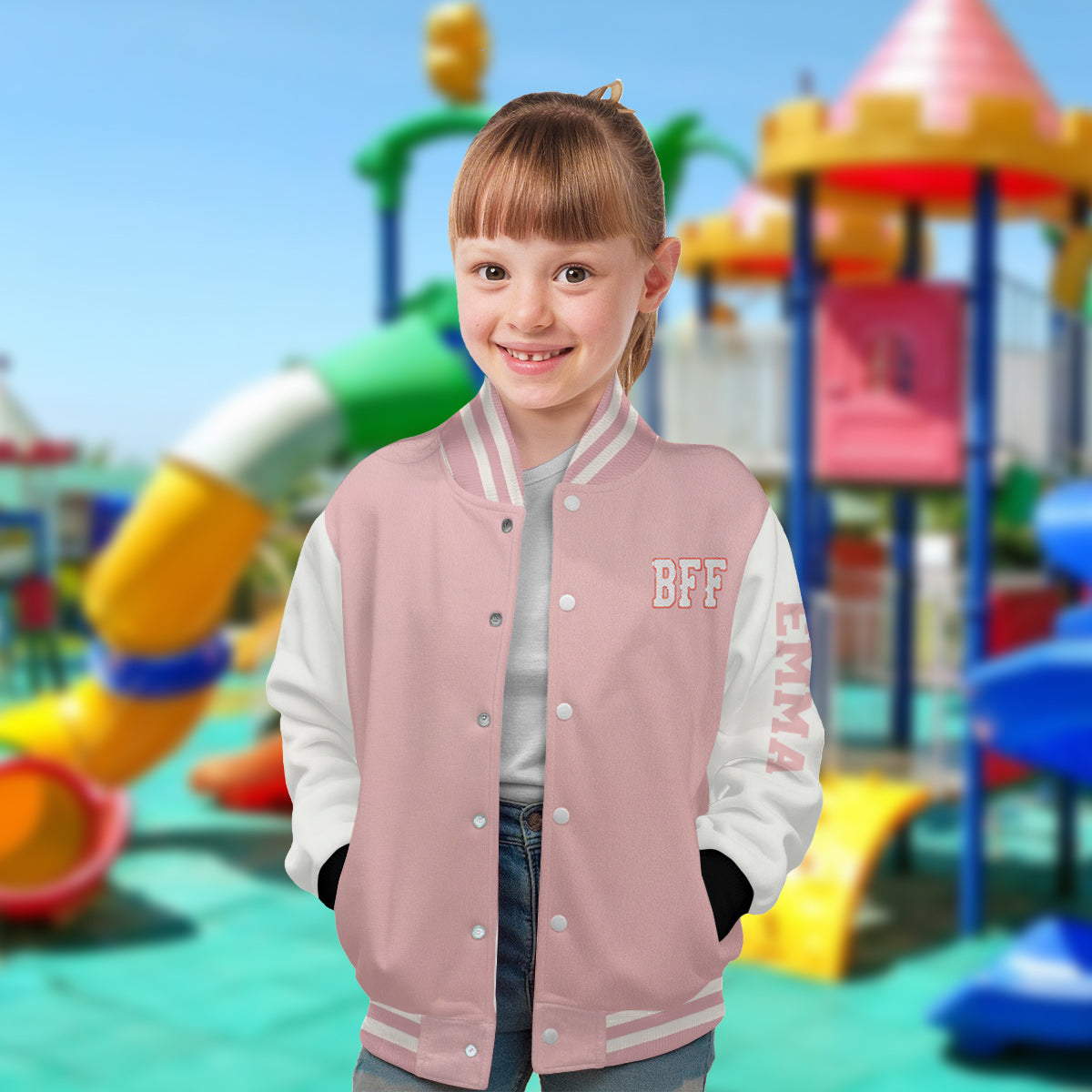 Meilleures amies pour toujours - Veste universitaire personnalisée pour meilleures amies