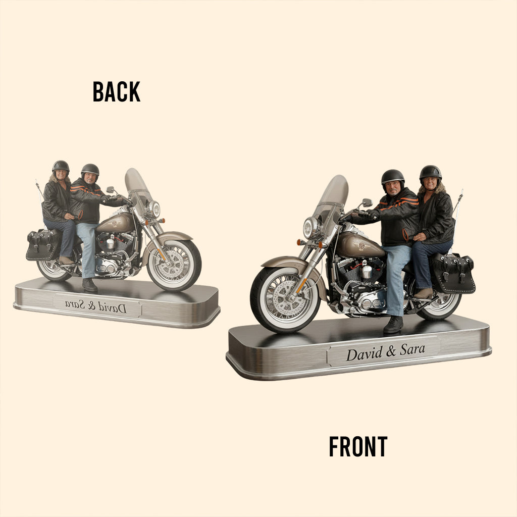Individuell gestaltbar nach Foto – Personalisierte Acrylplakette in Bikerform