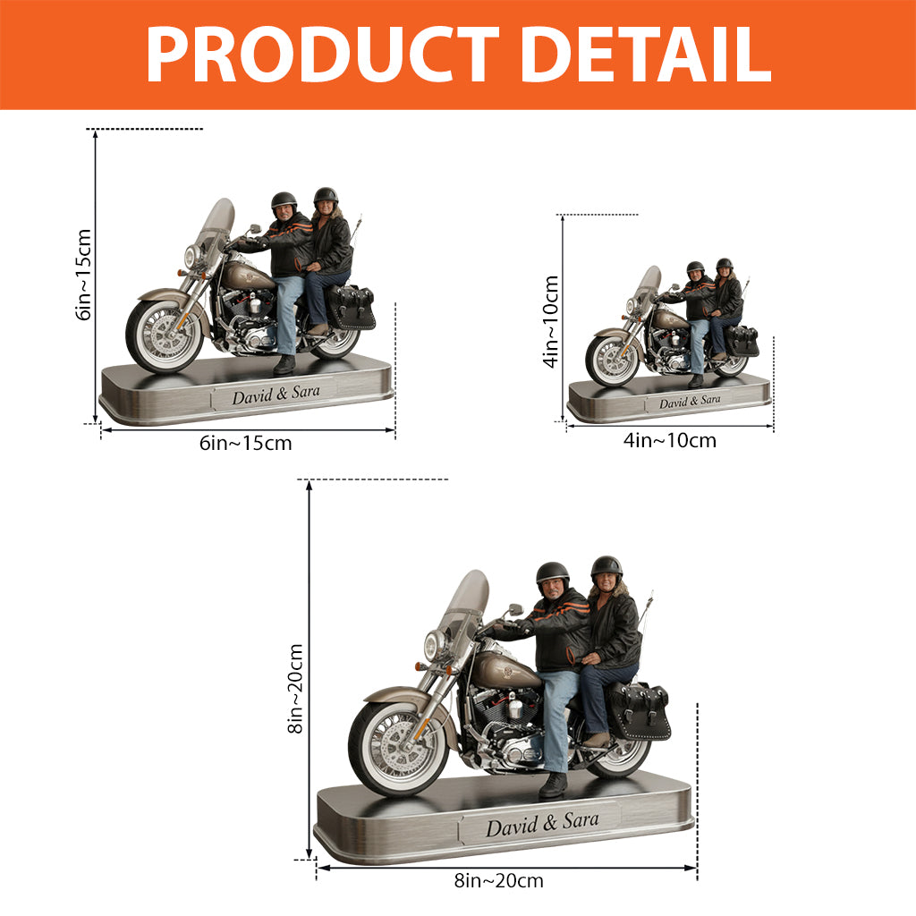 Individuell gestaltbar nach Foto – Personalisierte Acrylplakette in Bikerform
