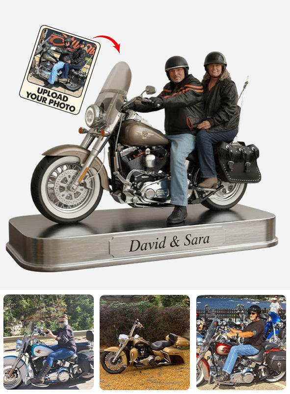 Individuell gestaltbar nach Foto – Personalisierte Acrylplakette in Bikerform