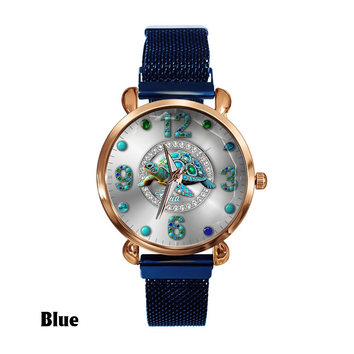 Montre-bracelet personnalisée pour femme Love Turtle - Tortue