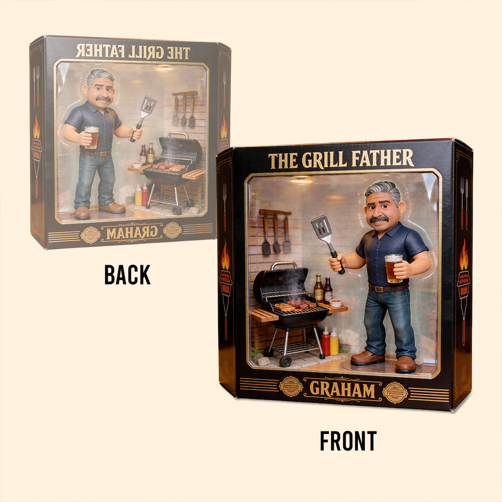 Der Grillvater - Personalisierte Vater Acrylplakette in Sonderform