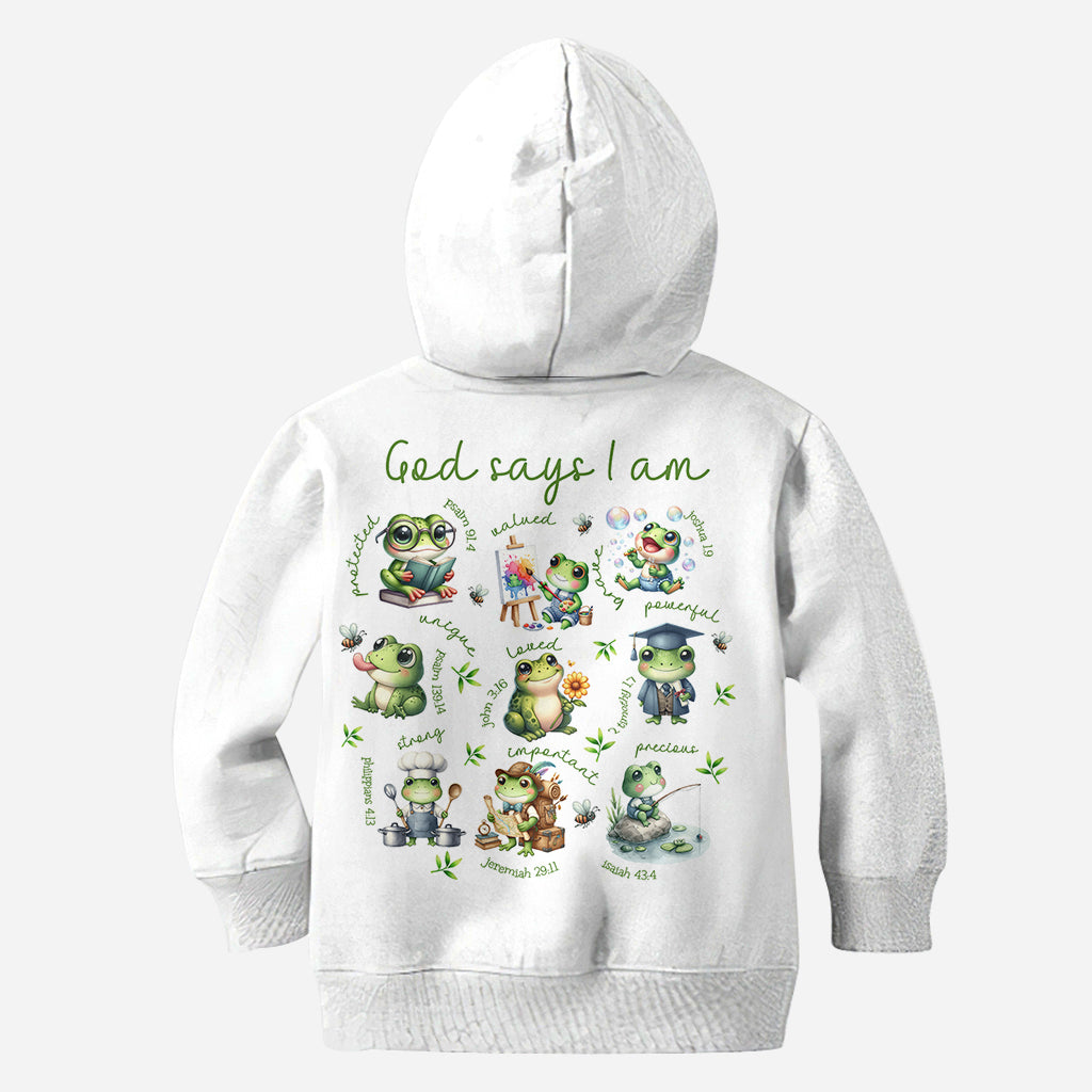 Dieu dit que je suis - T-shirt personnalisé grenouille intégrale