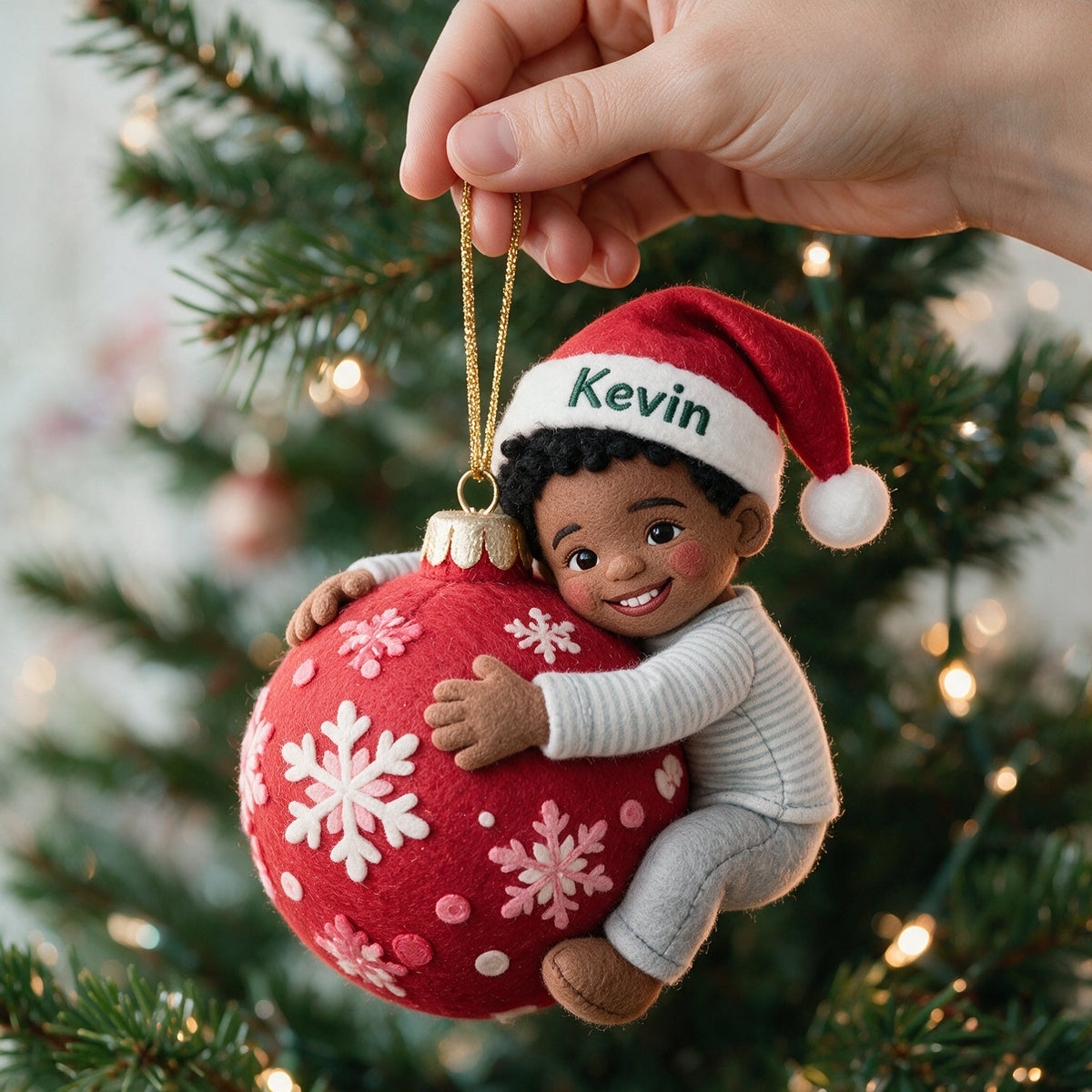 Kleines Weihnachten - Personalisierte Kinder Plüsch Ornament