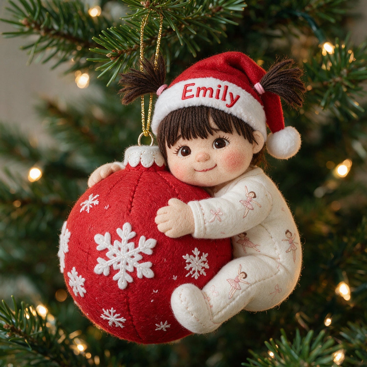 Kleines Weihnachten - Personalisierte Kinder Plüsch Ornament