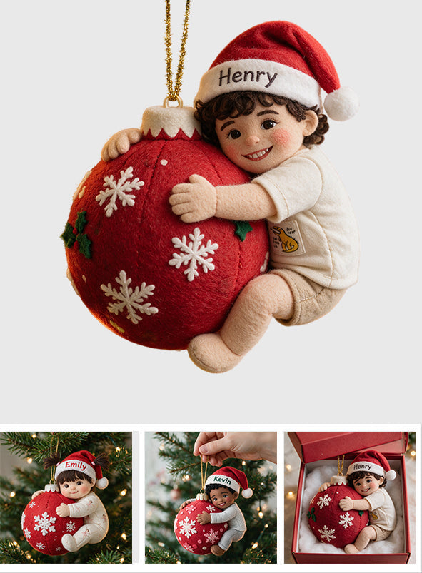Kleines Weihnachten - Personalisierte Kinder Plüsch Ornament