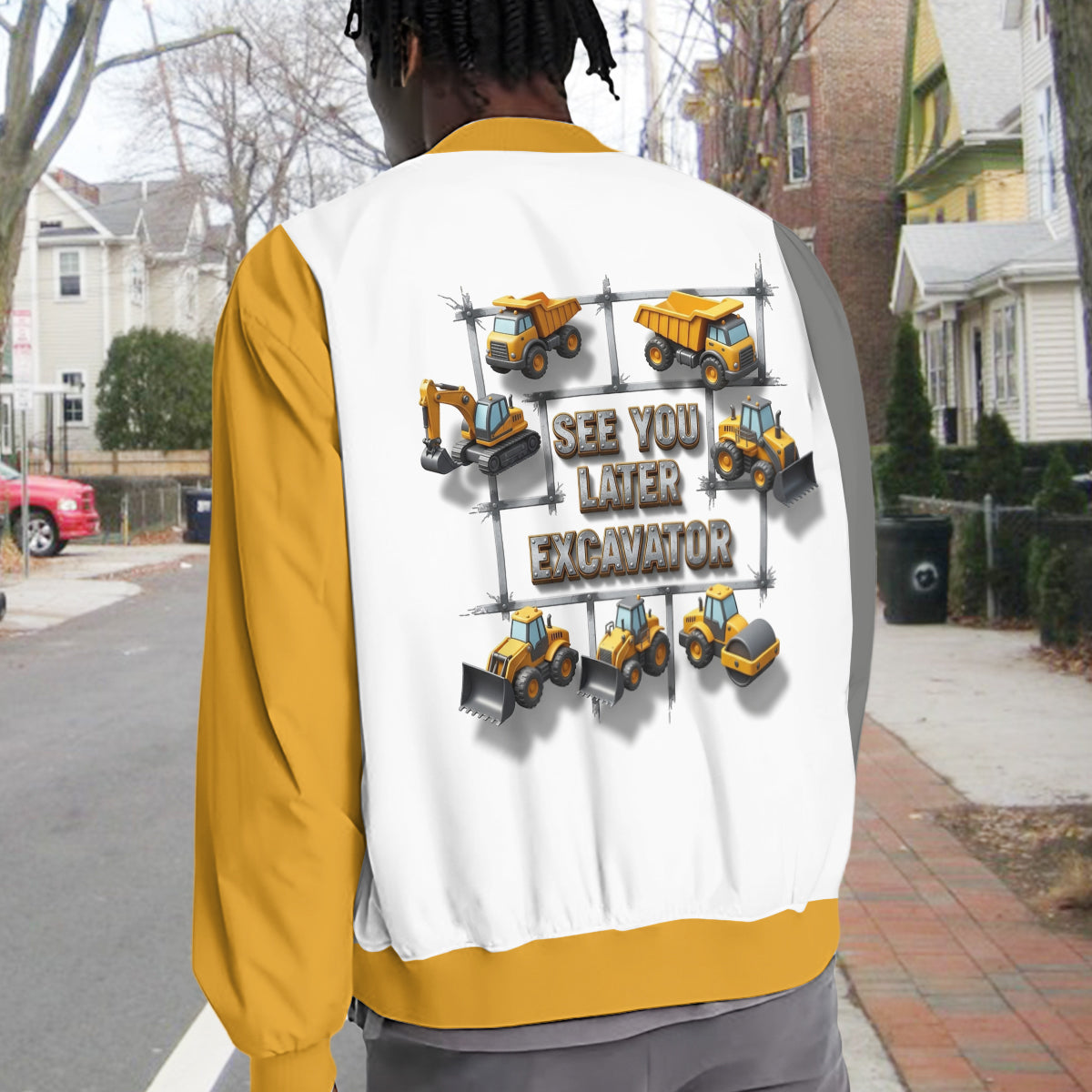 See You Later Excavator - Personalisierte Kinder-Collegejacke