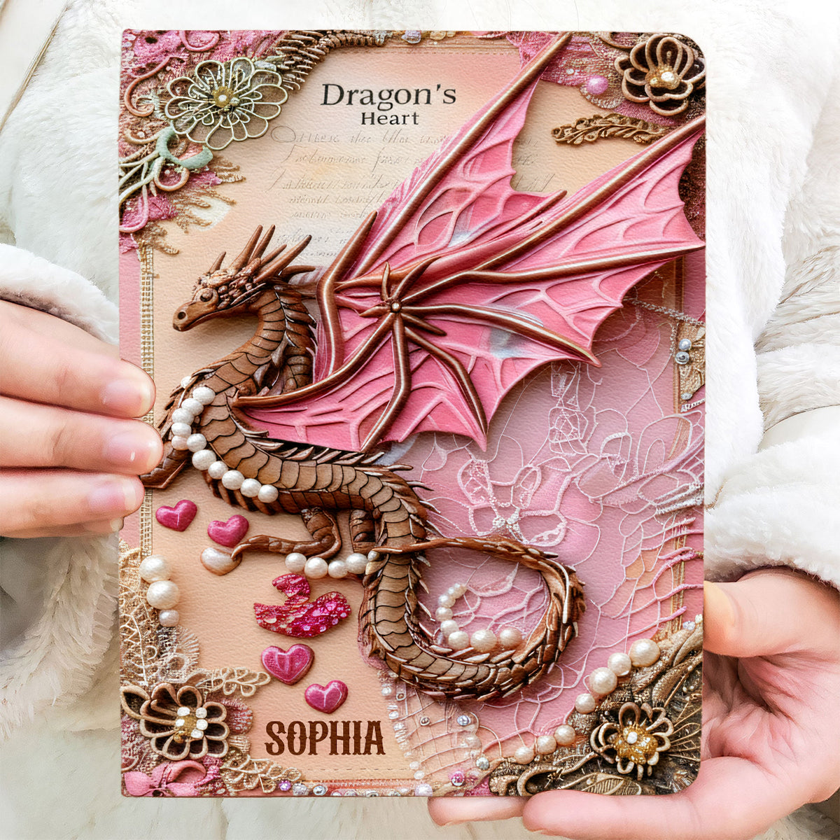Drachenherz – Personalisiertes Drachen-Lederjournal