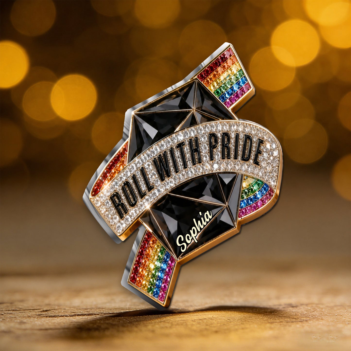 Affichez votre fierté - Épingle émaillée personnalisée LGBT en relief 3D