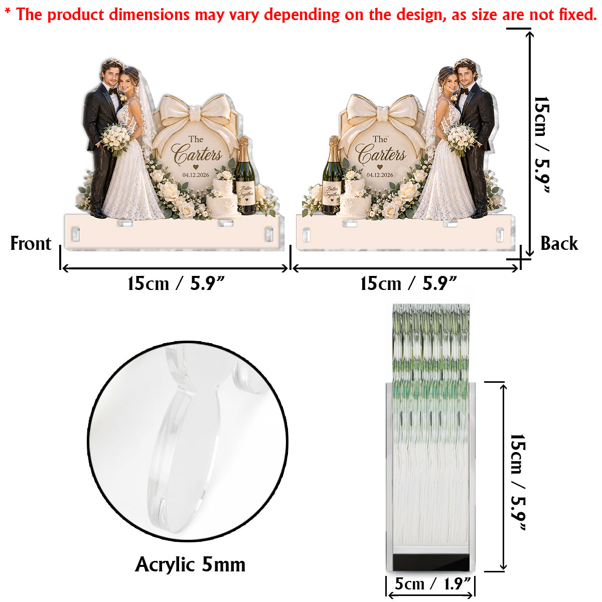 Just Married - Personalized wedding Napkin Holder