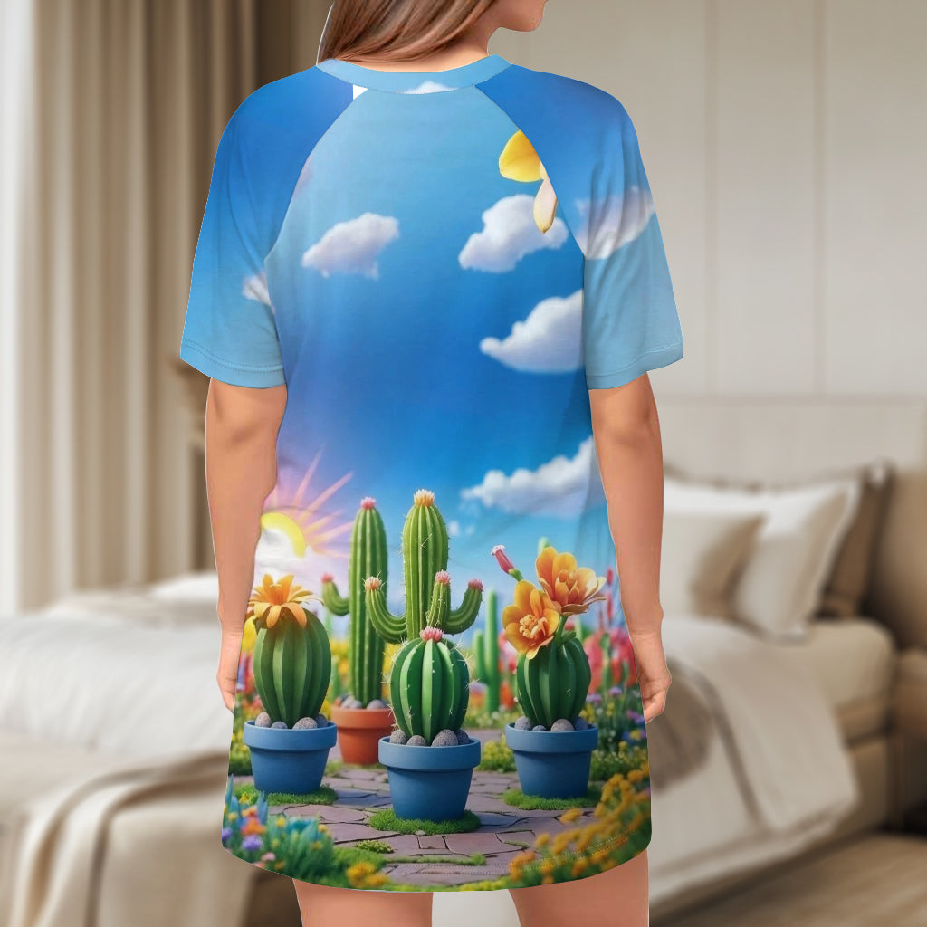 Mom's Little Pricks - Personalized Mother Sleep T-shirt Dress