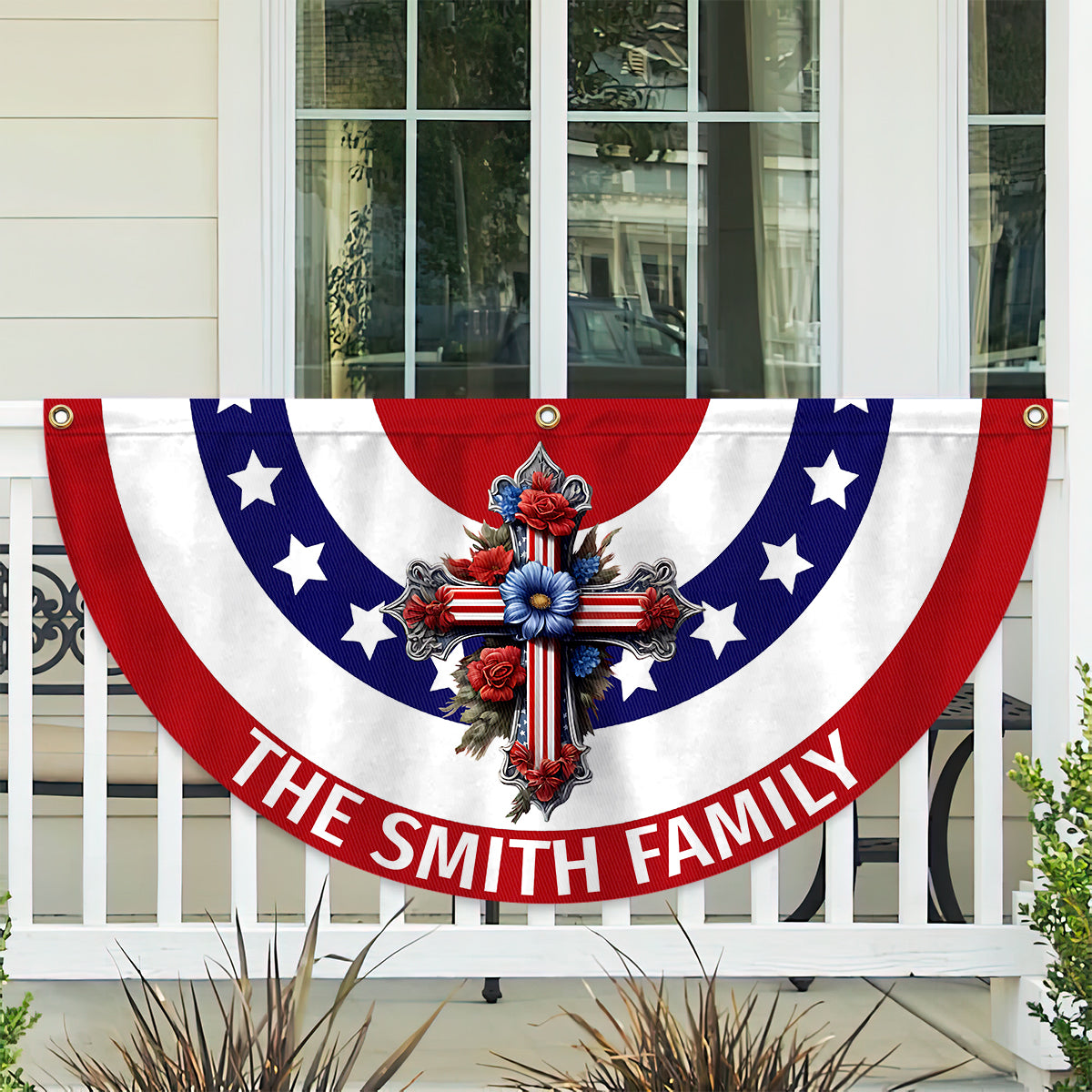 Sainte Famille - Drapeau de paille de paille chrétien personnalisé