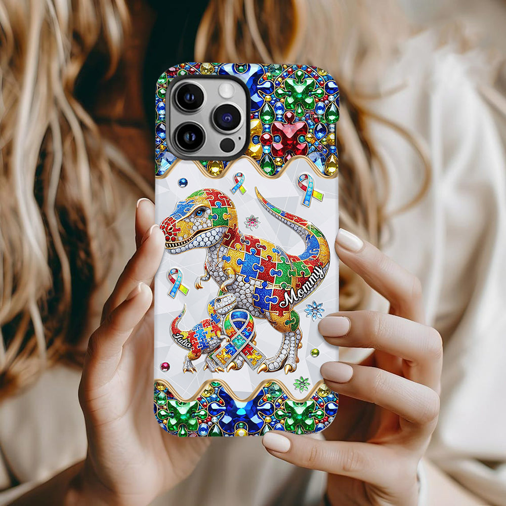 Strong Mama - Coque de téléphone personnalisée avec impression intégrale pour la sensibilisation à l'autisme