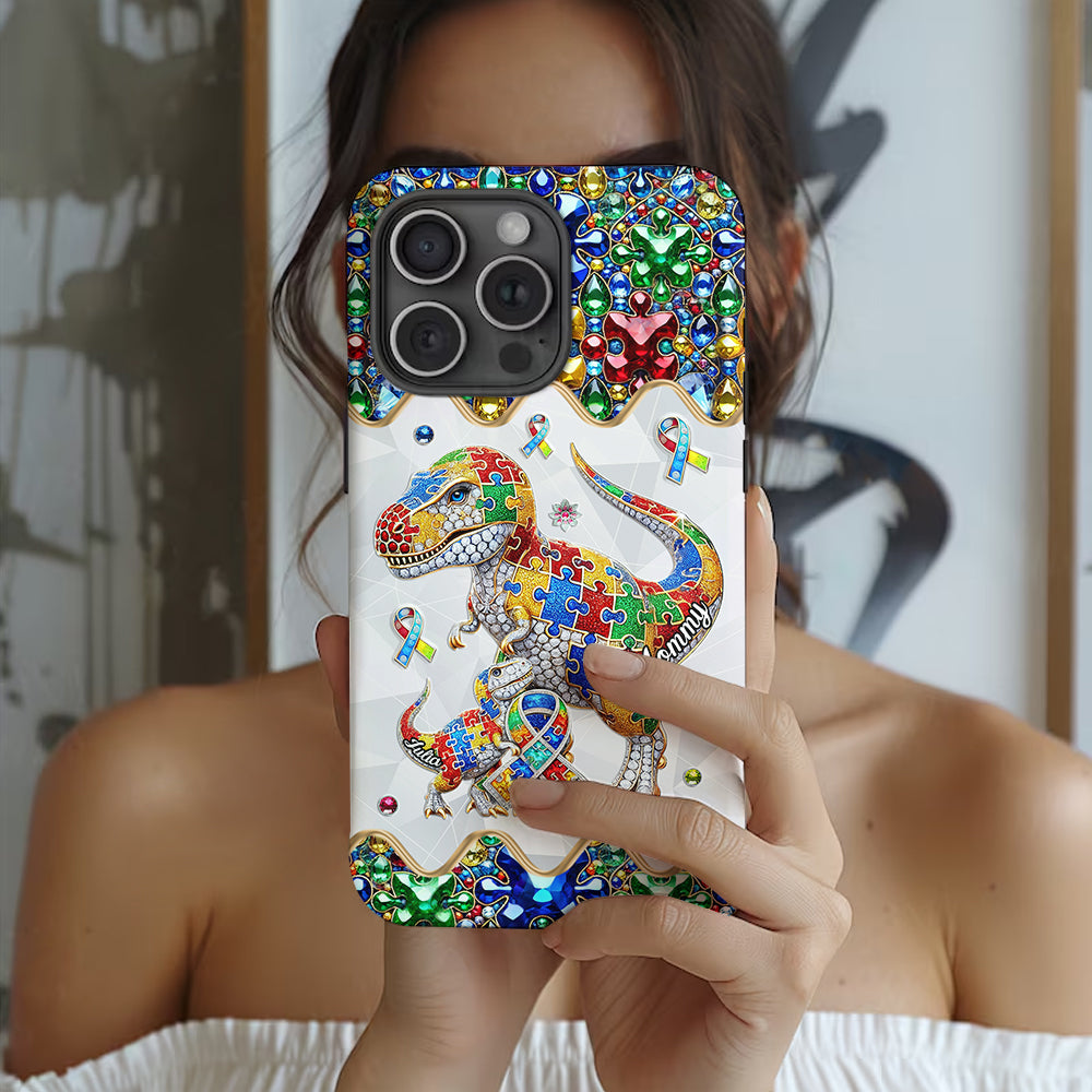 Strong Mama - Coque de téléphone personnalisée avec impression intégrale pour la sensibilisation à l'autisme