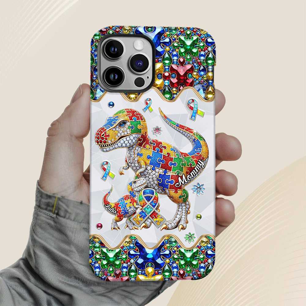 Strong Mama - Coque de téléphone personnalisée avec impression intégrale pour la sensibilisation à l'autisme