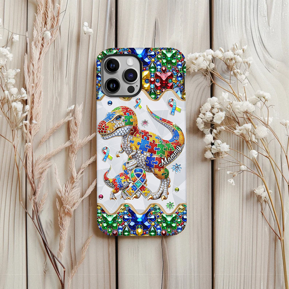 Strong Mama - Coque de téléphone personnalisée avec impression intégrale pour la sensibilisation à l'autisme