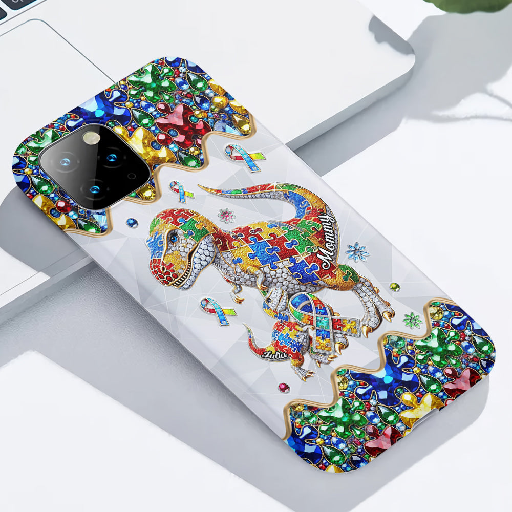 Strong Mama - Coque de téléphone personnalisée avec impression intégrale pour la sensibilisation à l'autisme